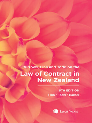 cover image of Burrows, Finn and Todd on the Law of Contract in New Zealand